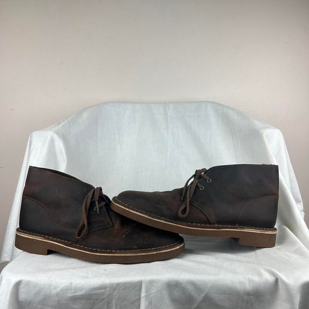 Clarks Brown Leather Chukka  Boots Size 10